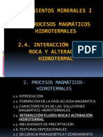 Interacción Fluido - Roca y Alteración Hidrotermal