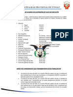 Municipalidad Provincial de Yungay: Acta de Acuerdo de Suspensión de Plazo de Ejecución