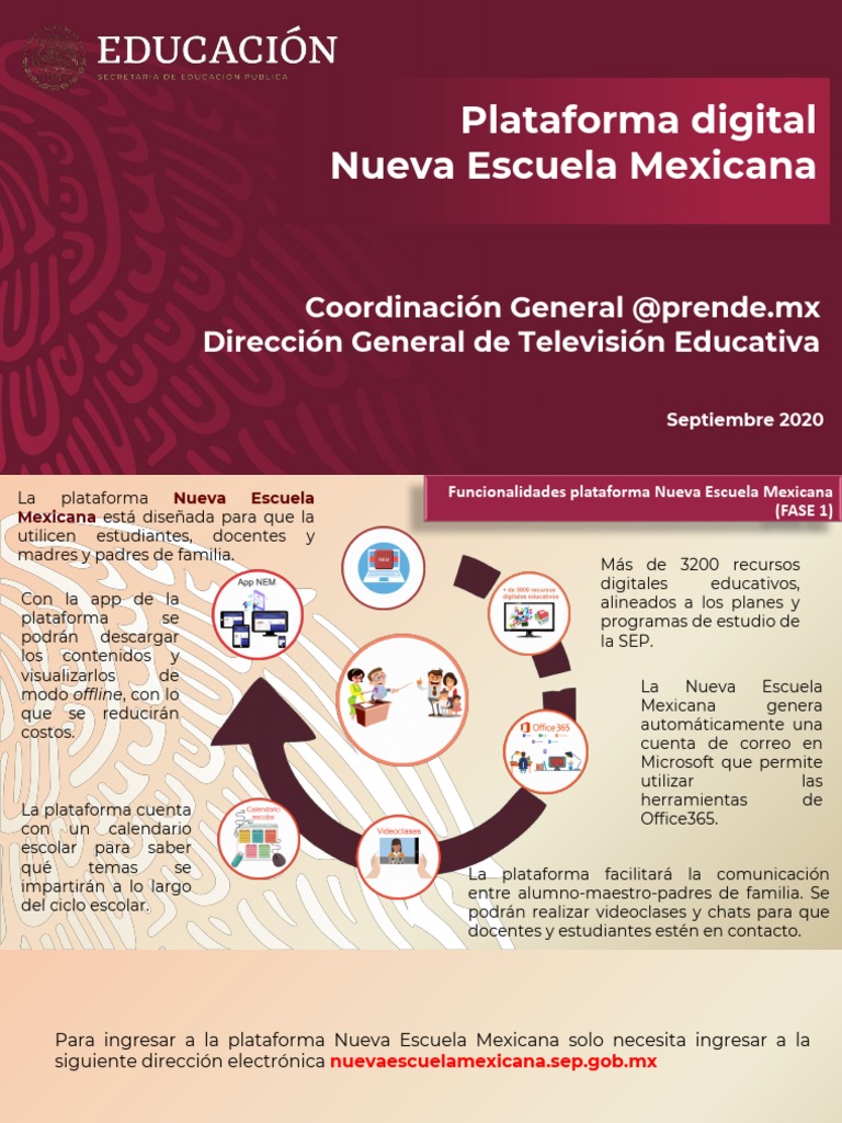 Plataforma Digital Nueva Escuela Mexicana: Coordinación General @prende ...