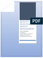 Quality Health & Safety Management: Mba CPM Sem 4