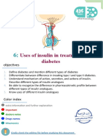 Uses of Insulin in Treatment of Diabetes: Objectives