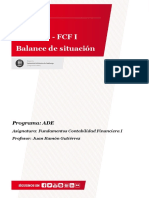 Ejercicio - FCF I Balance de Situación: Programa: ADE