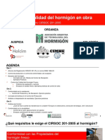 Control de calidad del hormigón CIRSOC 201