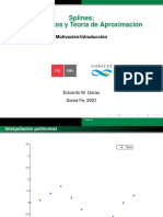 Splines: Fundamentos y Teor Ia de Aproximaci On: Motivaci On/introducci On