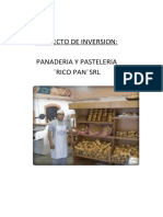 Proyecto de Inversion: Panaderia Y Pasteleria Rico Pan SRL