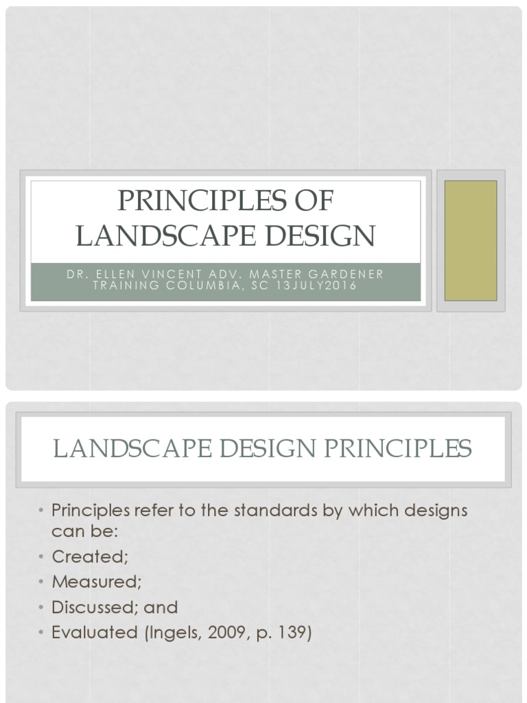Landscape Design Principles Overview | PDF | Symmetry | Cognitive Science