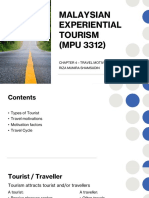 Malaysian Experiential Tourism (MPU 3312) : Chapter 4 - Travel Motivations Riza Munira Shamsudin