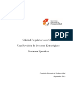 Calidad Regulatoria en Chile: Una Revisión de Sectores Estratégicos Resumen Ejecutivo