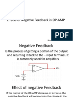 Effects of Negative Feedback in OP-AMP: Ronnier Franz Torres ECE, ECT