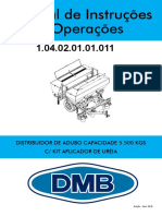 Manual de Instruções e Operações: Distribuidor de Adubo Capacidade 5.500 Kgs C/ Kit Aplicador de Uréia