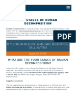 The Stages of Human The Stages of Human Decomposition Decomposition