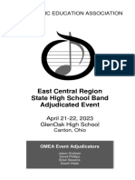 East Central Region State High School Band Adjudicated Event