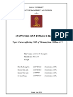 Econometrics Project Report: Topic: Factors Affecting GDP of Vietnam From 1995 To 2019