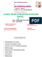 Causes, Repair & Prevention of Building Cracks: Visvesvaraya Technological University Belagavi, Karnataka - 590018