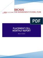 Placement Cell Monthly Report: March 2023