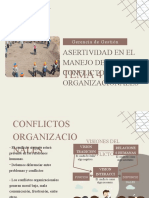 Asertividad en El Manejo de Conflictos Organizacionales: Tema 4
