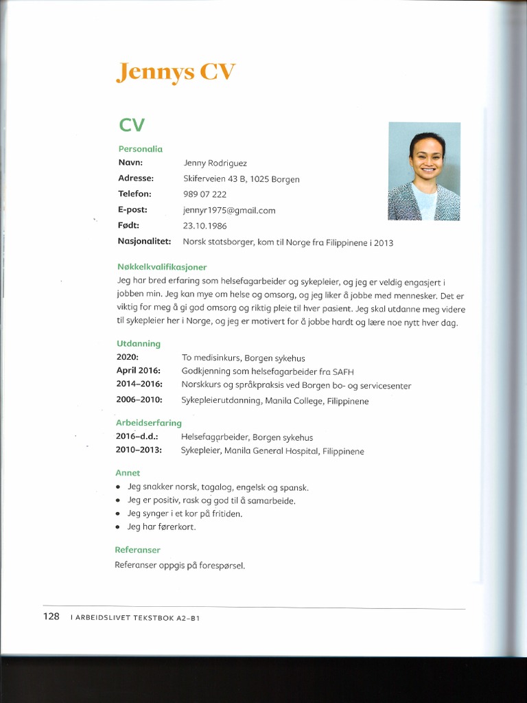 CV Eksempler Og Informasjon PDF