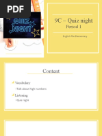 9C - Quiz Night: Period 1