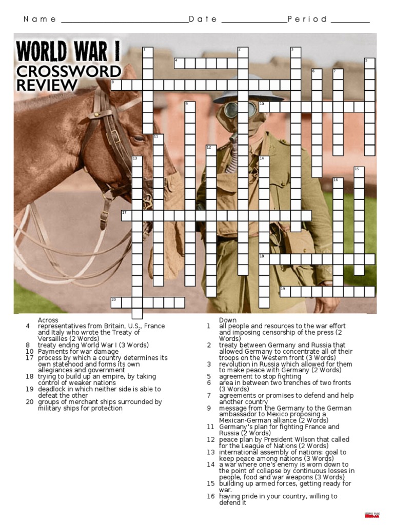 World War I World War I World War I: Crossword Review Crossword Review World War I World War I World War I: Crossword Review Crossword Review