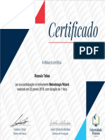 Certificado de participação em treinamento