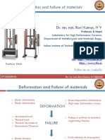 Deformation and Failure of Materials: Dr. Rer. Nat. Ravi Kumar, N V