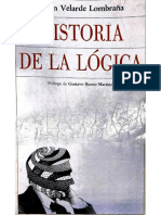 Historia de La Logica - Julian Velarde Lombraña