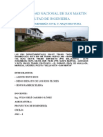 Universidad Nacional de San Martin Facultad de Ingenieria: Escuela de Ingeniería Civil Y Arquitectura