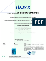 Certificado de Conformidade: O Instituto de Tecnologia Do Paraná Certifica Que o Produto