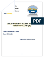 Measuring Drilling Mud Density, Viscosity and pH