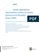 Lineamientos Operativos Vacunación Contra La Viruela Símica en El Ecuador. Enero 2023