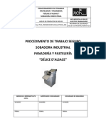 Procedimento de Trabajo Seguro Sobadora Industrial Panadería Y Pastelería "Délice D'Alsace"