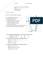 Función Cuadrática: A) F (X) + 5X + 6 A B C B) F (X) - + 1 A B C