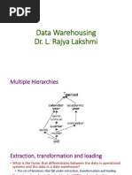 Data Warehousing Dr. L. Rajya Lakshmi