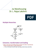 Data Warehousing Dr. L. Rajya Lakshmi