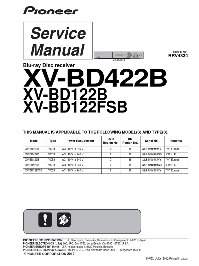 TÉLÉCOMMANDE PIONEER AXD7664 Pour VSX-1122 Bon État Fonction Complète
