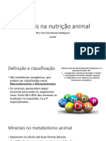 Minerais Na Nutrição Animal