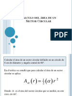 Cálculo Del Área de Un Sector Circular