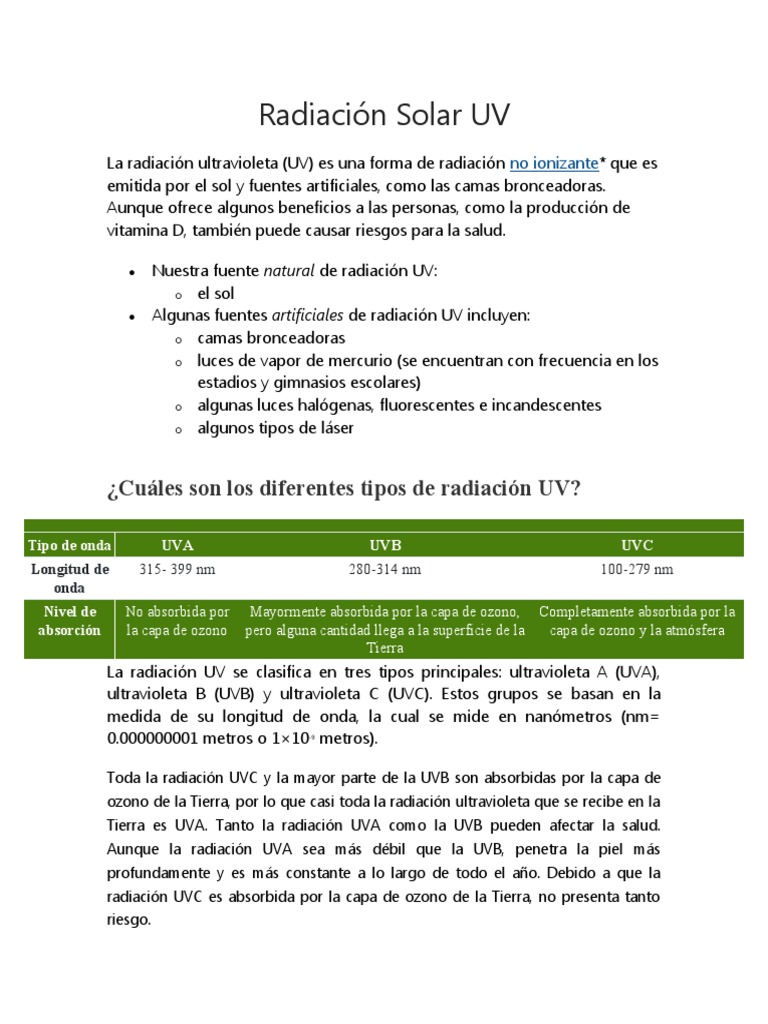 Normativa y Protección Radiación UV | PDF | Ultravioleta | Atmósfera