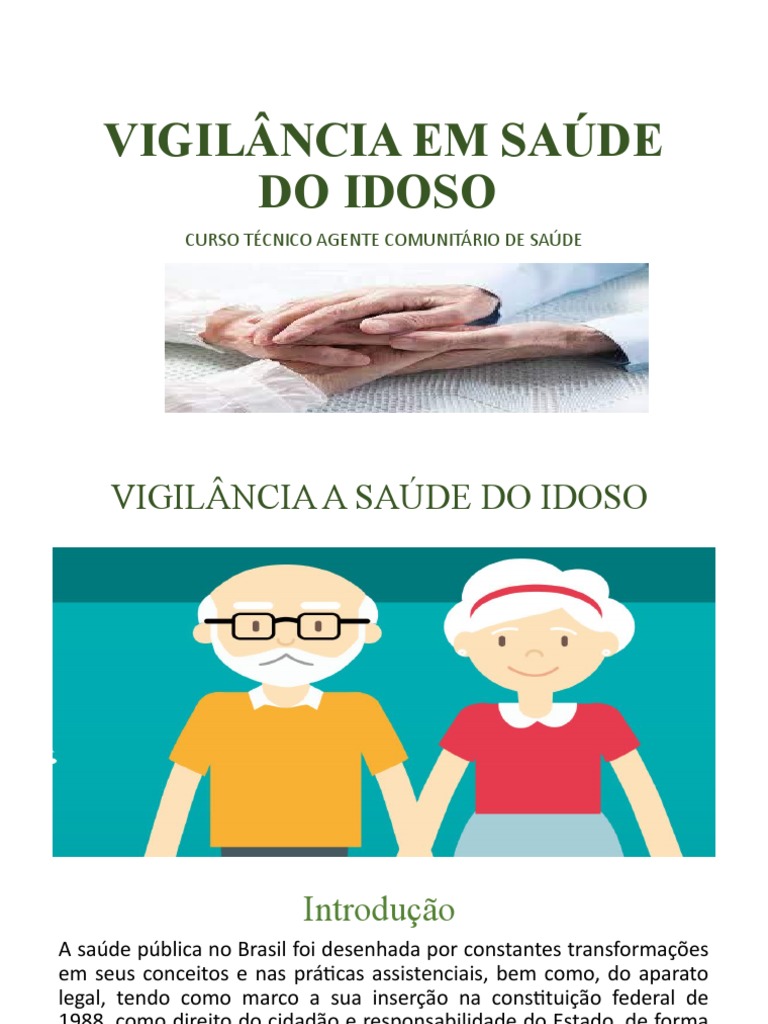 Aula 1 Vigilancia em Saude Do Idoso | PDF | Terceira idade | Envelhecimento