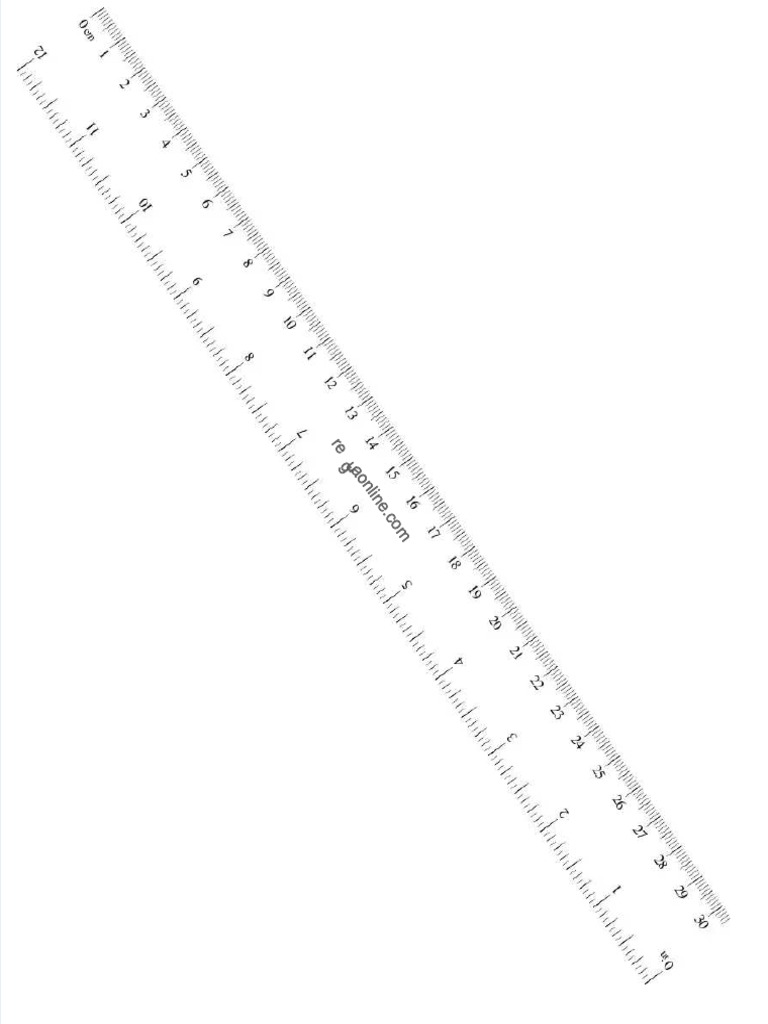 Regua para Imprimir 30cm Papel A4 | PDF