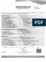 Certificado propiedad motocicleta Bajaj Pulsar 160 NS 2022