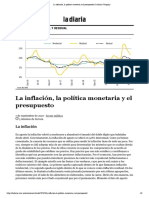La Inflación, La Política Monetaria y El Presupuesto