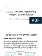 Control Systems Engineering Chapter 1: Introduction: Dr.-Ing. Witthawas Pongyart