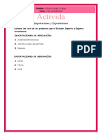 Activida D: Importaciones y Exportaciones