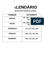 Curso Eletricista Calendário Nov