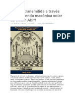 La Idea Transmitida A Través de La Leyenda Masónica Solar de Hiram Abiff