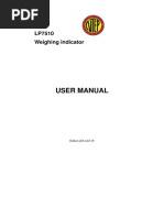 User Manual: LP7510 Weighing Indicator