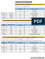 I. Les Verbes Du 1 Groupe (En - Er) Au Présent de L'indicatif