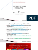 Electrophysical Therapy 2: 04/14/2023 1 DR Kamran Ezzati, PT, PHD