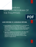 The Agrarian Reform Program of The Philippines